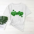 thumbnail image 5 of Ailaofu T-Shirt Amusant à Imprimé de Trèfle pour la Saint-Patrick pour Femmes, T-Shirt d'Été Décontracté à Manches Courtes et Col Rond, 5 of 5