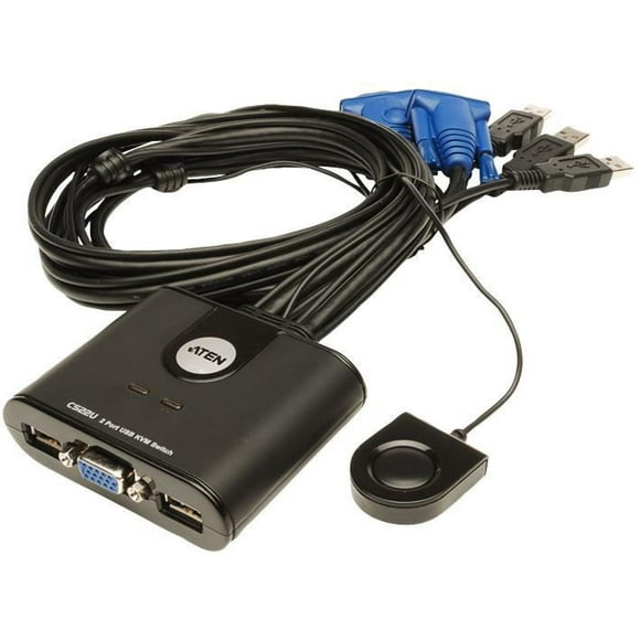 ATEN Technologie - Commutateur USB VGA à 2 Ports avec Sélecteur de Port Distant