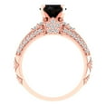 thumbnail image 4 of Clara Pucci 18K Rose Gold 2.095 Natural Onyx Engraveable Engagement Ring + Wedding Band Set, 4 of 7