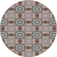 thumbnail image 1 of Ahgly Company Machine Washable Indoor Round Transitional Rosy-Finch Purple Area Rugs, 5' Round, 1 of 7