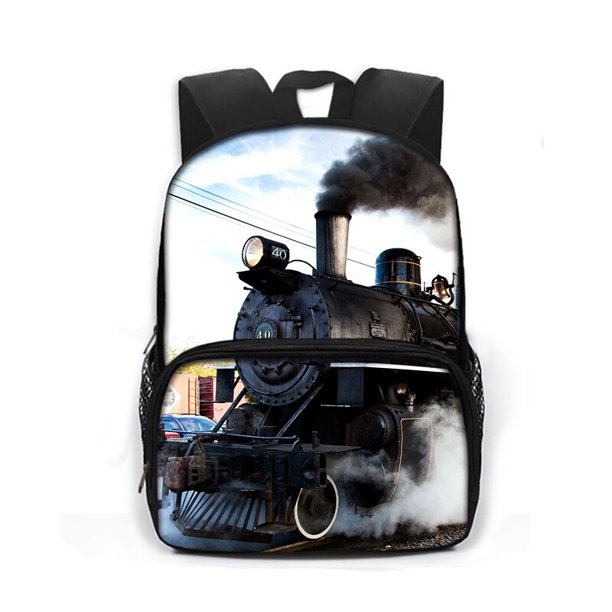 Mochila pequeña de 13 pulgadas para niños y niñas, morral escolar con diseño de tren locomotor, ideal para libros, guardería, chico Fivean unisex