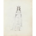 thumbnail image 2 of John Flaxman 15x18 Gold Ornate Wood Frame and Double Matted Museum Art Print Titled - Mrs. Siddons Standing, Frontal View with Arms Folded (1783), 2 of 4