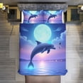 thumbnail image 5 of Moonlit Dolphin Leap Bedding Set Duvet Cover Couple Bedclothes Pillowcase Customized Home Textiles Bed Set for Queen Size, 5 of 6