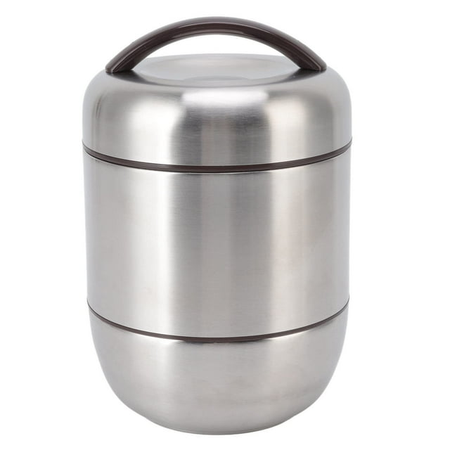 Fiambrera con Aislamiento de 1,5 L, Compartimento Apilable de 4 Capas, Contenedor de Almuerzo de Acero Inoxidable para Viajes Al Aire Libre, Acero Inoxidable 304