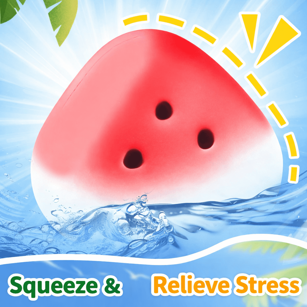 30 Pack Watermelon Squishy Stress Toys, Soft Slow Rise Squeeze Fidget Sensory Desk Toys, Cute Watermelon Slice Decompression Squishies for Stress Relief