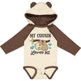 thumbnail image 3 of Inktastic My Cousin Loves Me with Sloth and Hearts Boys or Girls Long Sleeve Baby Bodysuit, 3 of 5