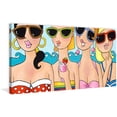 thumbnail image 2 of Marmont Hill - "Beachy Keen Girlfriends" by Janet Nelson Painting Print on Wrapped Canvas, 2 of 5