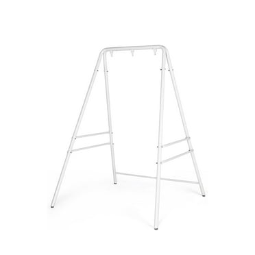 Hammock Chair Stand Metal Swing Stand Frame, Heavy Duty Steel Hammock Stand for Porch, Backyard, Indoor or Outdoor, 450Lbs Capacity, White