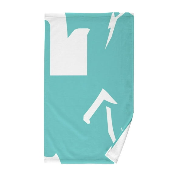 Teal Abstract Design Soft 100% Cotton Towel, High Absorbency, Single Pack, 16" x 28"