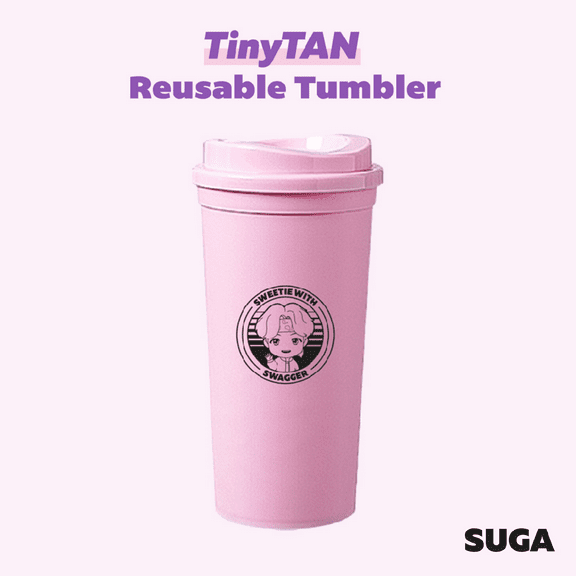 BTS TinyTAN Official Licensed BTS Product EcoCup Reusable Tumbler 16.9 oz - SUGA