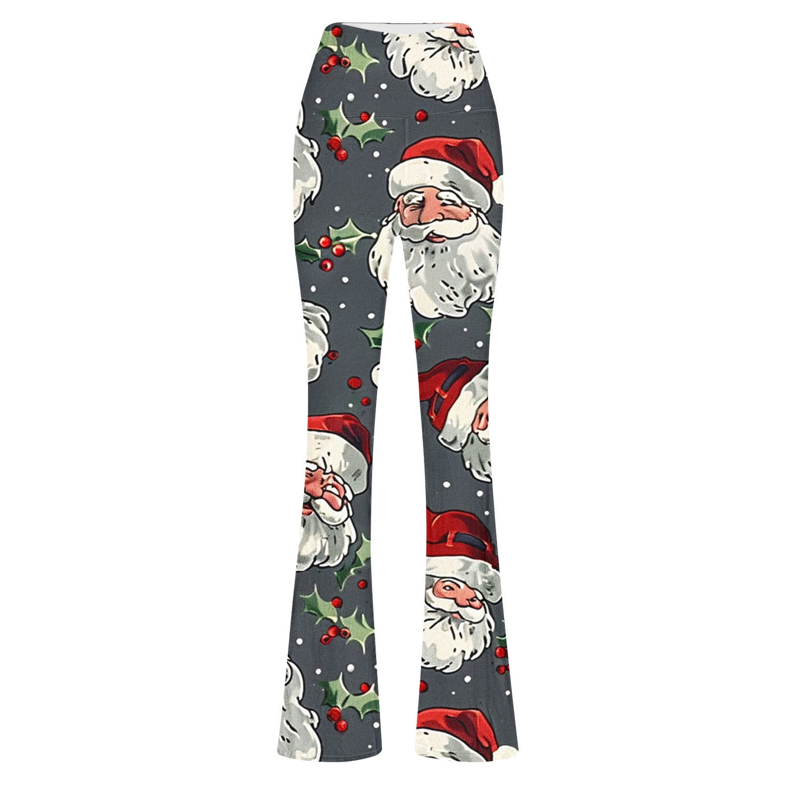 HOLIDAY　HIGH WAIST WIDE FLARE PANTS jjayotai Christmas High Waist Flare Yoga Pants for Women, Outfit
