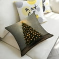 thumbnail image 3 of Golden Christmas Tree Linen toss pillowcase decoration pillowcase gifting preferred 20x20 inch cushion cover 4 sets sofa pillowcase sofa bedroom living room car, 3 of 5