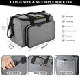 thumbnail image 2 of Bolsa de mano para tejer, bolsa de viaje para tejer, bolsa de almacenamiento para lanas con divisor interior extraíble para agujas de tejer, hilo, suministros de ganchillo, 2 of 5