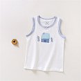 thumbnail image 2 of Ahuyic Summer Kids' Casual All Match Blouse, Solid Color Loose Sleeveless Top For Girls And Boys,Summer Children's Small Tank Top Cute Print Sleeveless Top With Jacket T-Shirt Bottom Shirt, 2 of 4