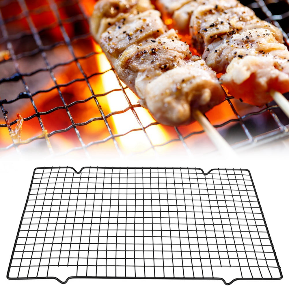 BBQ Grill Grate Grid Metal Wire Mesh Rack Grilled Net Outdoor Camping Picnic 