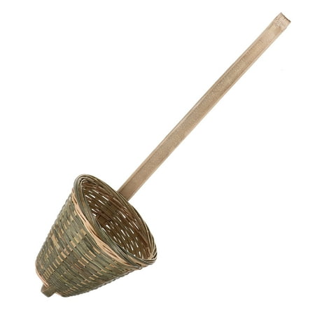 

HOMEMAXS Bamboo Spoon Food Strainer Bamboo Woven Colander Food Colander Hot Pot Strainer