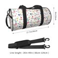 thumbnail image 4 of Xecao Summer Floral print Round Travel Duffel Bag is a foldable gym bag with an inner pocket, perfect for travel sports, 4 of 8
