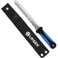 thumbnail image 2 of PYYAN-Linsen-Outdoor Stainless Steel Garden Knife with 7.8" Blade with Blue Handle, Double Side Utility Sod Cutter Lawn Repair Garden Knife with Nylon Sheath, 2 of 4