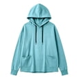 thumbnail image 5 of NominalSnug Hoodies for Women Fahion Hooded Sweatshirts Long Sleeve Hooded Pullover Top with Drawstring Pockets, 5 of 8