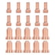 thumbnail image 2 of 20Pcs Plasma Cutting Torch Nozzles Electrodes Brass Strong High Temperature Resistant Nozzles Electrodes Set for PTM 80, 2 of 5