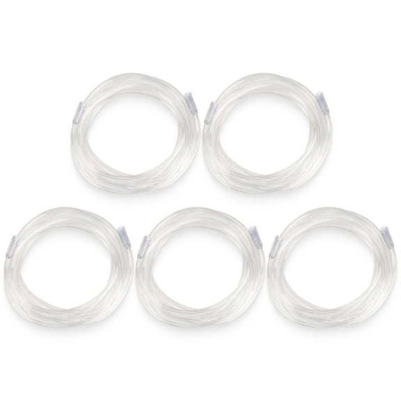 JWYN 5pk 7Ft Oxygen Supply Tubing, 3-Channel Kink-Resistant Design, Salter Style Clear