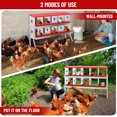 thumbnail image 4 of Gallineros para Aves Cajas Nido Metálicas - Caja Nido 10 Compartimentos Acero Galvanizado - Diseño Robusto con Soportes - Color Rojo - Ventilación Integrada - Recogida Fácil de Huevos, 4 of 7