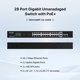thumbnail image 2 of Conmutador PoE Tenda TEG1128P de 24 puertos Gigabit con 24 puertos PoE+ de 410 W, 2 of 6