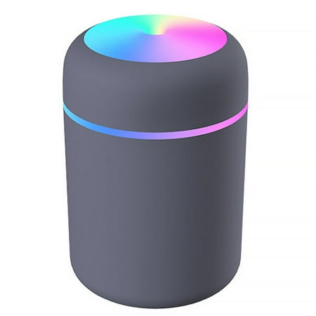 

Mini Humidifier Bedroom Office Living Room Portable Low Noise Diffuser Atmosphere Light Mist Sprayer Black