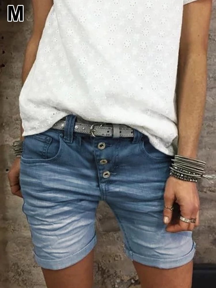 denim shorts walmart