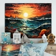 thumbnail image 2 of Designart "Surf and Turf Beach Photography II" Nautical & Beach Metal Wall Art Prints, 2 of 5