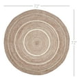 thumbnail image 6 of VHC Brands Jute Rug with Pad, Natural & Cr, 6 of 6