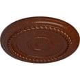 thumbnail image 3 of Ekena Millwork 19 5/8"OD x 1 1/2"P Alexandria Rope Ceiling Medallion (Fits Canopies up to 4 5/8"), Hand-Painted Burnished Mahogany Crackle, 3 of 6