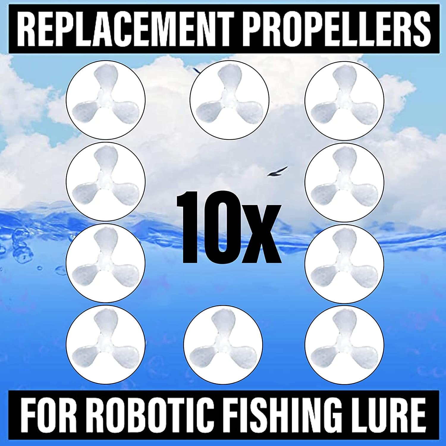 Ufish Robotic Fishing Lure Replacement 10X propellers