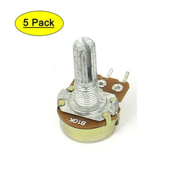 5Pcs 10K OHM Linear Taper Rotary Potentiometer 10KB B10K Pot