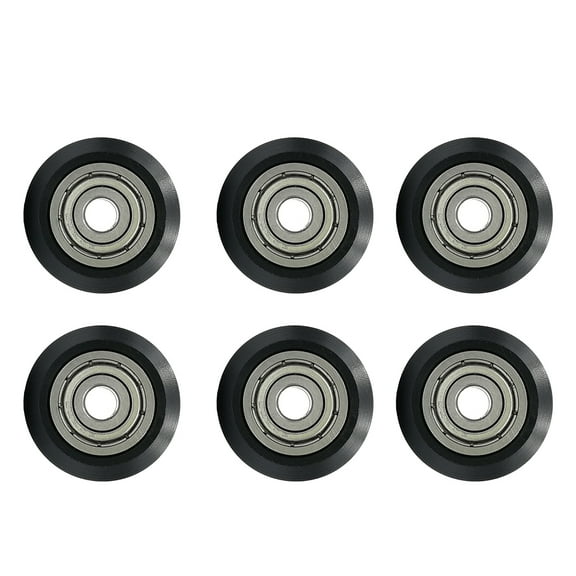 6 Pcs Printer Pulley Groove Bearing 608zz Roller Wheels