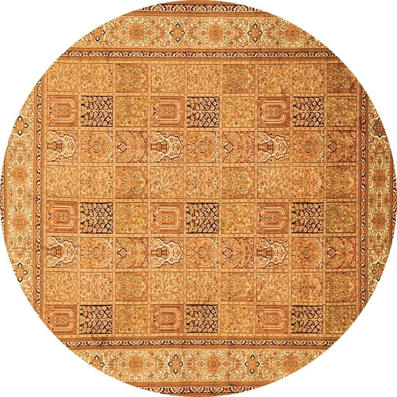 Ahgly Company Indoor Round Persian Orange Traditional Area Rugs, 8' Round