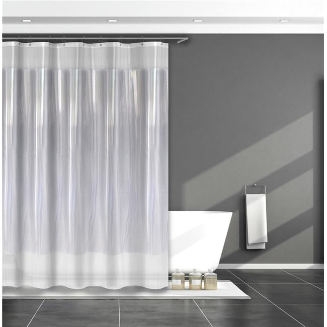 Holographic Iridescent Metallic Shower Curtain Waterproof Bathroom Decor Curtain 