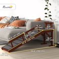 thumbnail image 2 of Brown Wooden Dog Ramp for Large Dogs - 60" Long, Non-Slip & Removable Guardrails for Couch, Bed, Living Room Furniture, 2 of 7