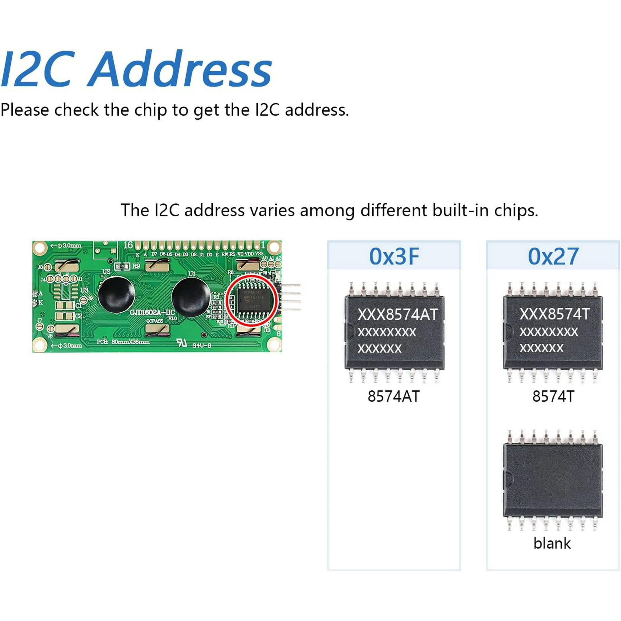 Freenove I2C LCD 1602 Module (2 Pack), New Type IIC TWI Serial 16x2  Display, Compatible with Arduino Raspberry Pi Pico - Walmart.ca