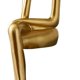 thumbnail image 3 of 2X Estatua abstracta Figura Escultura Pequeños adornos Estatua de resina Estatua abstracta dorada Decoración de oficina C, 3 of 3