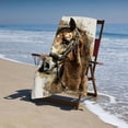 thumbnail image 4 of PHYHOO Animal Horse Microfiber Beach Towel, Watercolor Horse Large Oversized Beach Towel Lightweight Quick Dry Soft Absorbent Bath Towel, Sand Free Towel for Swimming Travel Sports 30x60in, 4 of 8