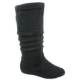 thumbnail image 2 of Data-1 Women's Fashion Slip On Pull Up Slouch Comfort Casual Flat Heel Mid Calf Round Toe Boots, 2 of 3