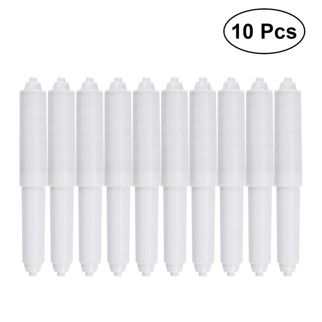 10 Pcs Rouleau de Papier Toilette Style Tout-en-un Plastique-Ressorts Blancs Support de Papier Toilette Remplacement