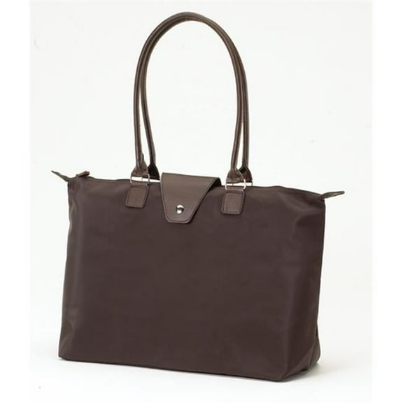 Joann Marrie Designs NF3CH Long Handle Fold-Up Bag - Chocolate- Pack of 2