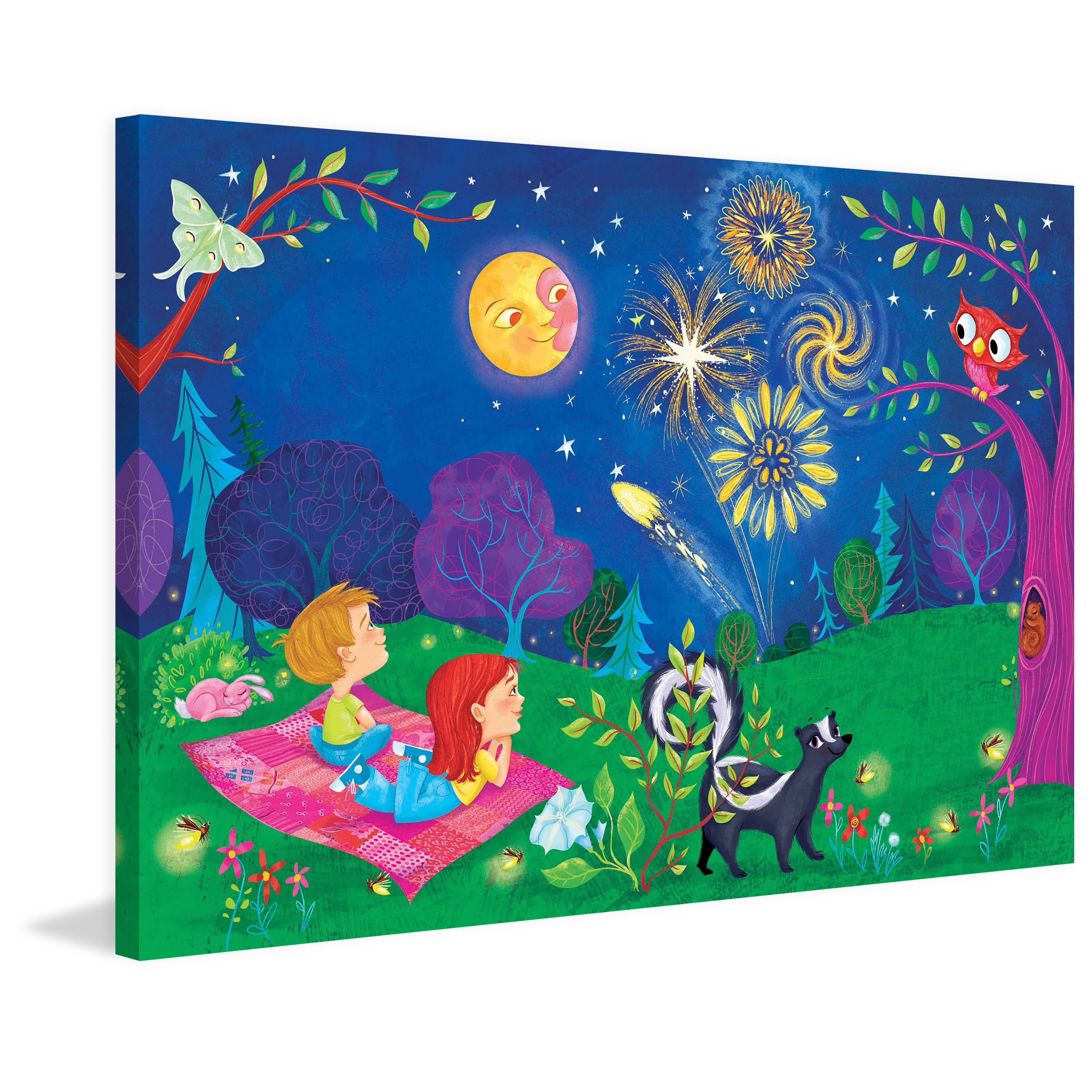 Marmont Hill "Beautiful Night" by Curtis Painting Print on Canvas