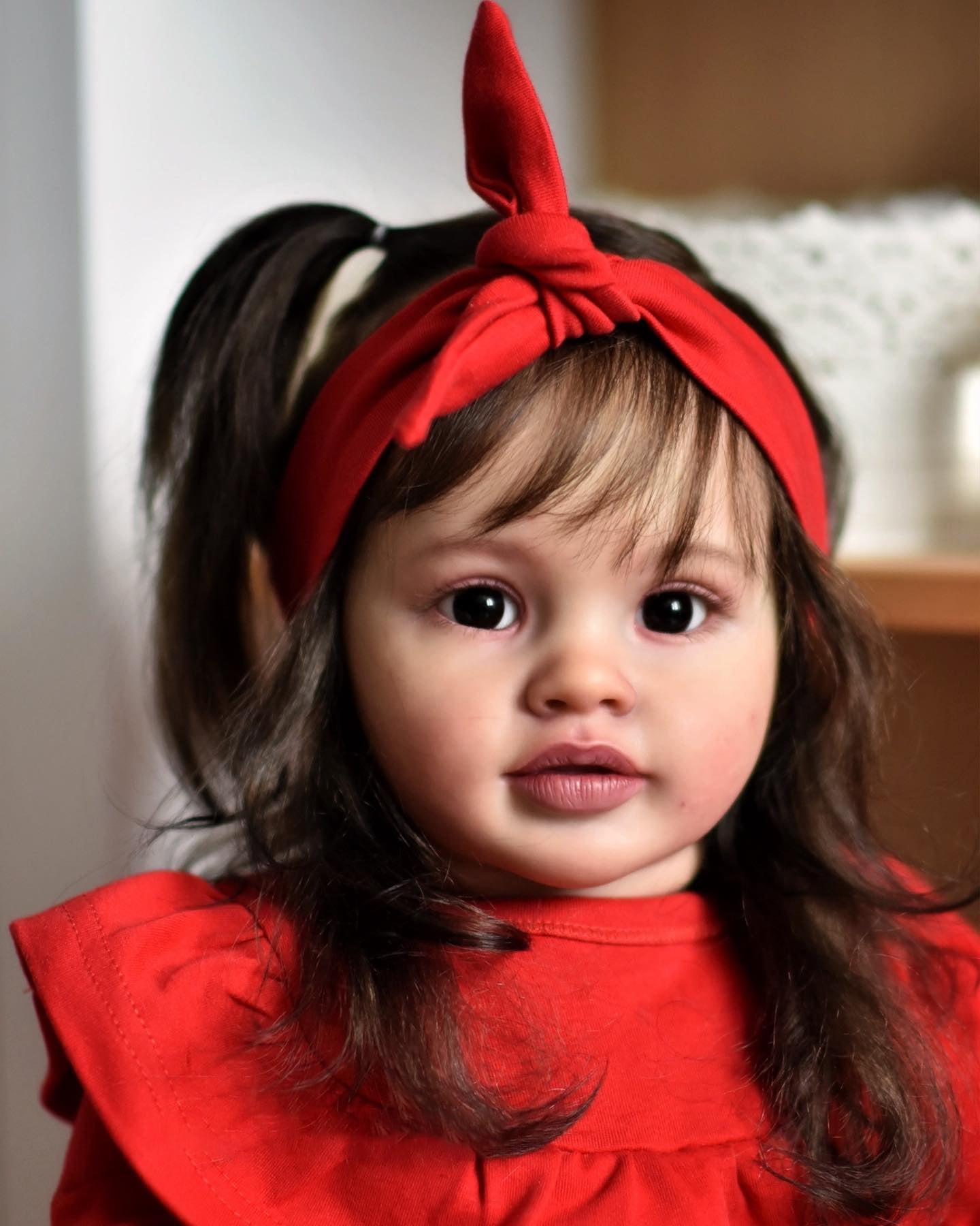 iCradle Lifelike Reborn Baby Dolls Girl - 26 inch Realistic Toddler Girl Brown Eyes Real Life Standing Bebe Toy Xmas Birthday Gift for Kids 3+