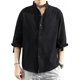 thumbnail image 1 of Camisa Cuello Mao Lino Hombre 3/4 Larga Manga, Con Botones, 1 of 5