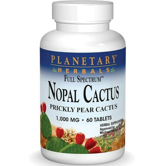 Planetary Herbals Full Spectrum Nopal Cactus Tablets, 60 Ct