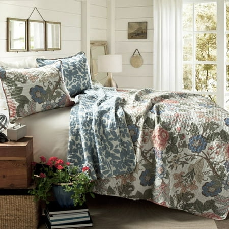 - Alcott Hill Granborough Cotton 3 Piece Reversible Quilt Set