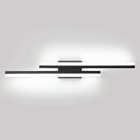 

32in Dimmable Modern Black LED Vanity Light Fixtures for Bathroom Over Mirror Lighting (Cold White 6000K)